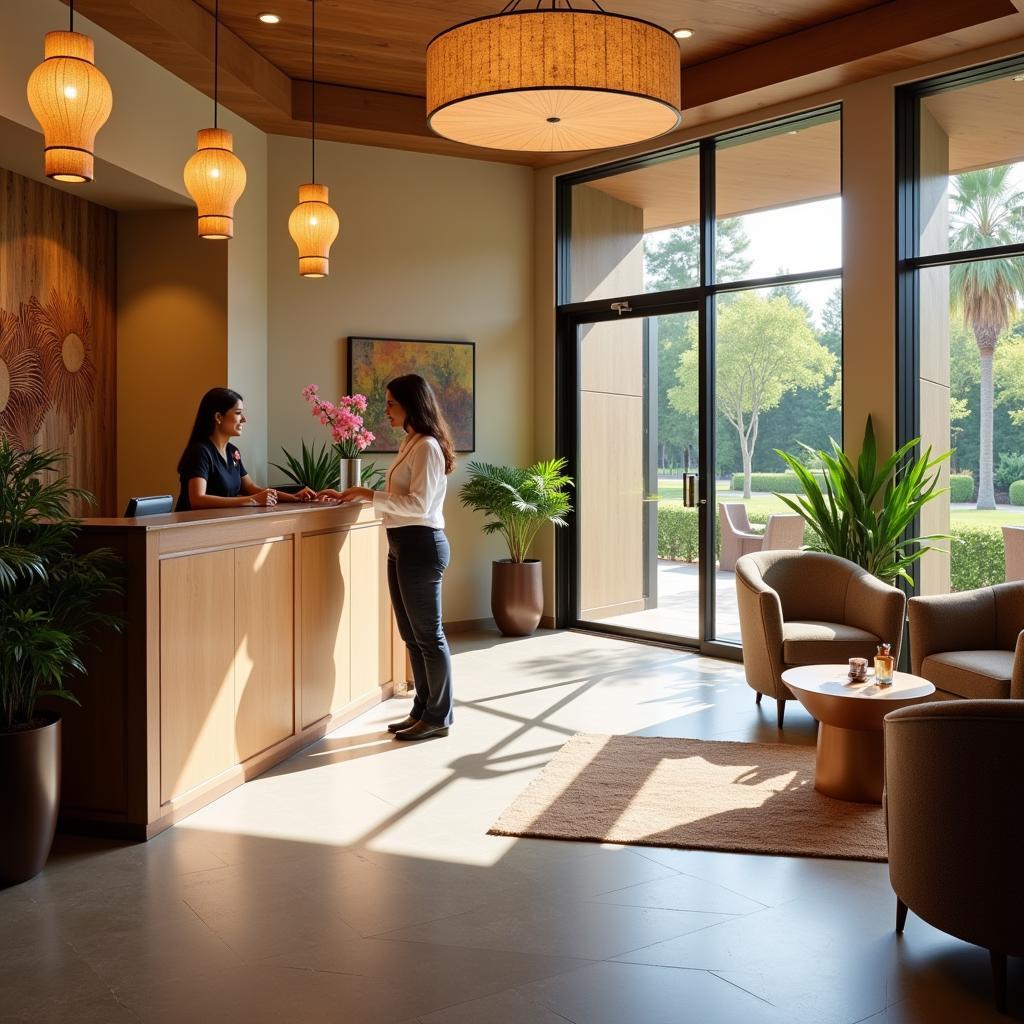 Aakruti International Spa Reception Area