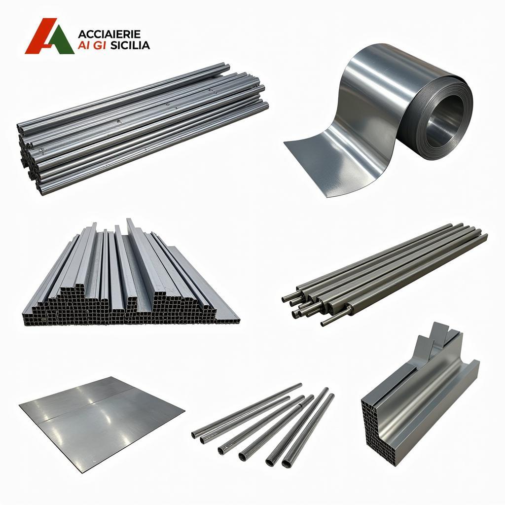 Variety of steel products manufactured by Acciaierie di Sicilia