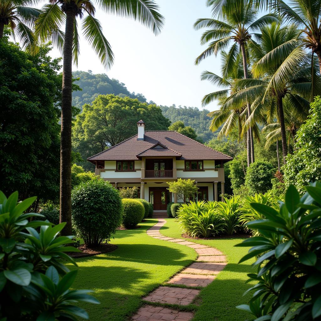 Tranquil scene at Amritara Aura Spa Retreat, North Goa, showcasing lush greenery, peaceful surroundings, and a sense of calm.