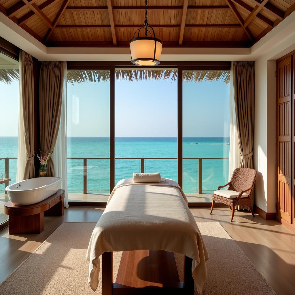 Overwater treatment suite at Anantara Spa Dubai Palm