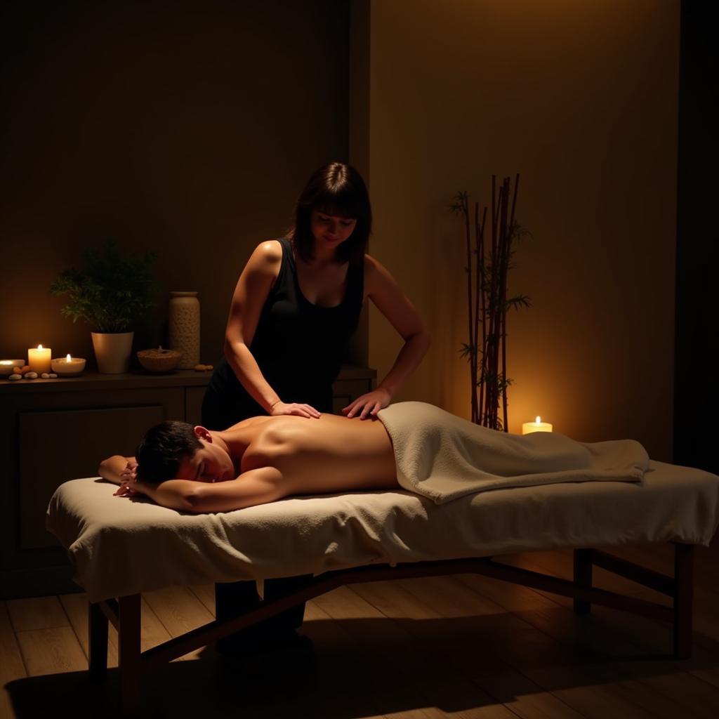 Relaxing massage at Anantha Spa