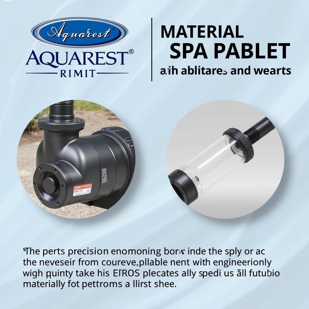 Aquarest Spa Parts Quality Assurance