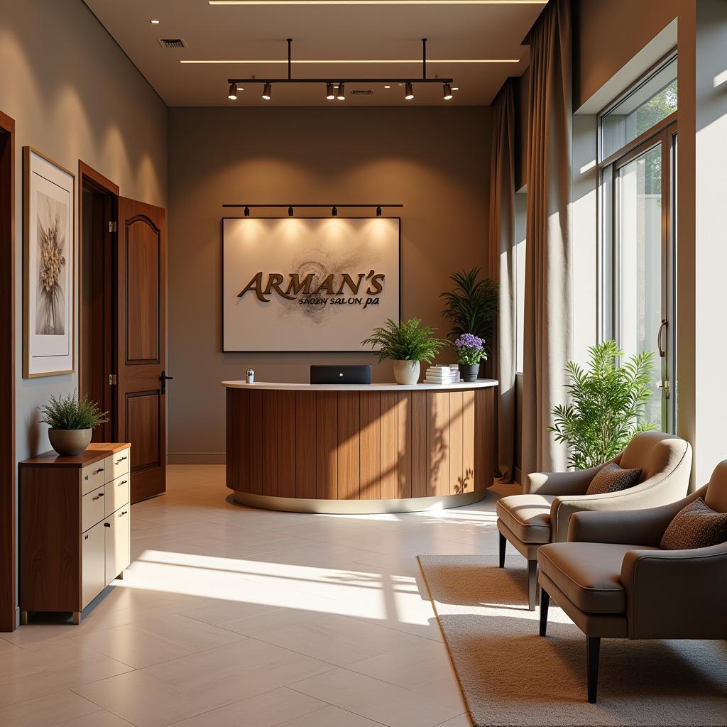 Luxurious Interior of Arman's Salon and Spa