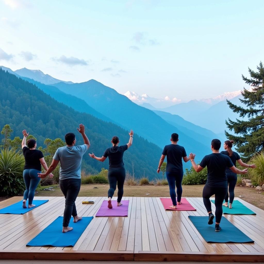 Yoga Session with Himalayan View at Asia Spa Resort