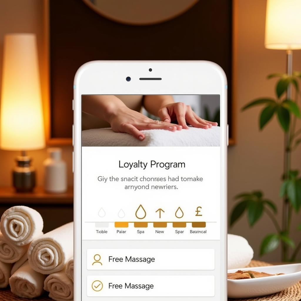 Asian spa app loyalty program interface