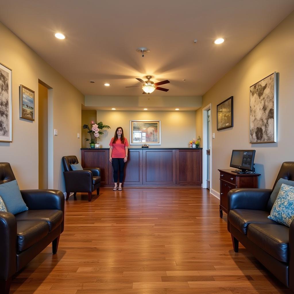 Welcoming Reception Area at Aura Spa