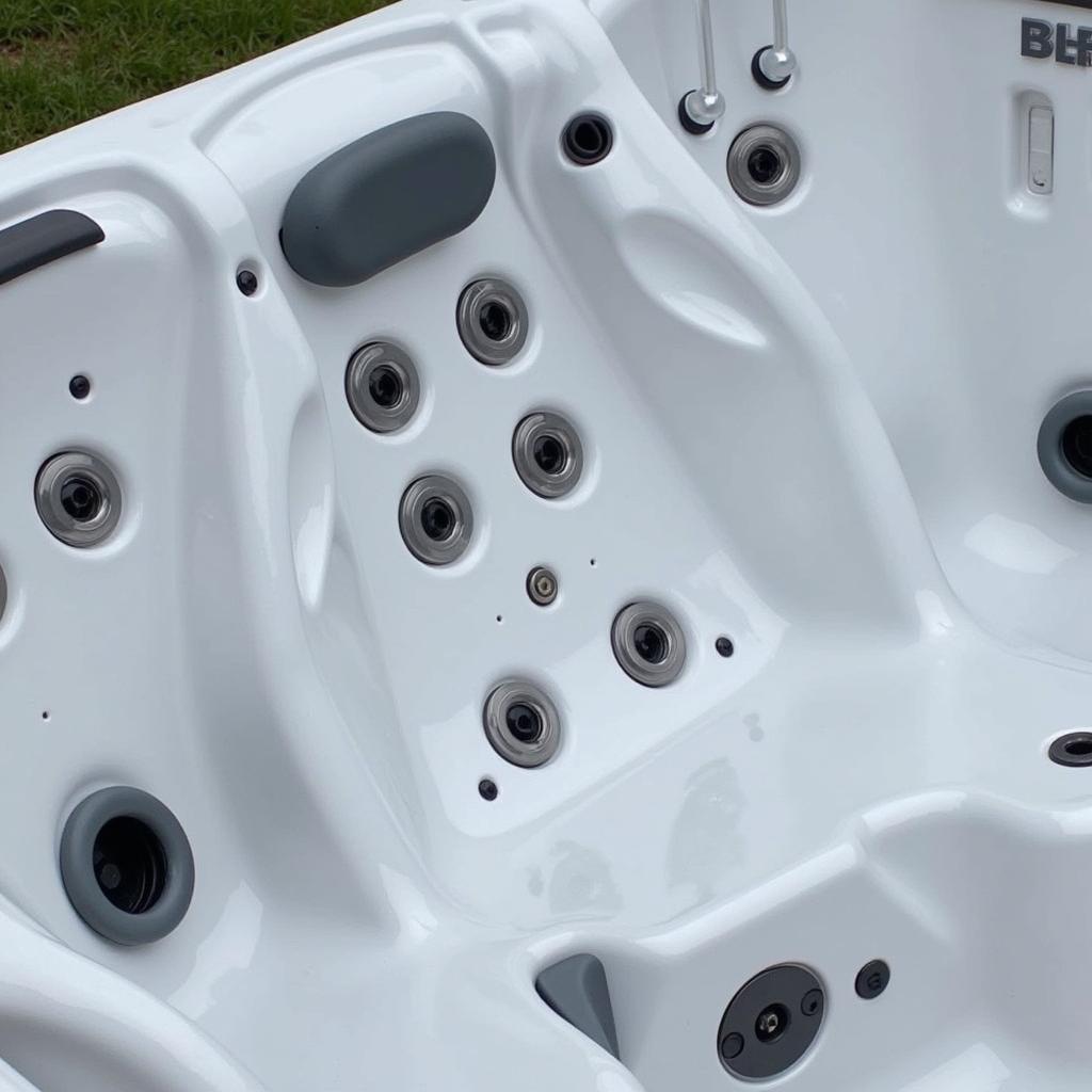 Close-up of baker hydro spa jets