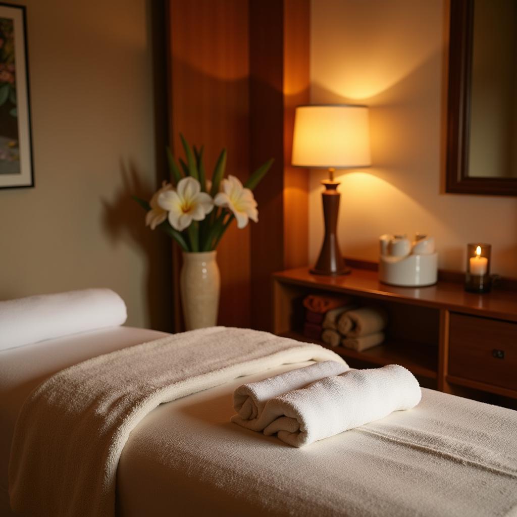 Luxurious Spa Treatment Room Interior in Bali