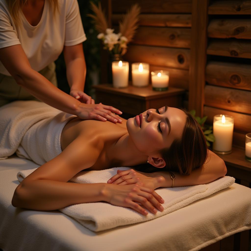 Relaxing spa treatment in a luxurious Gurugram commercial spa.