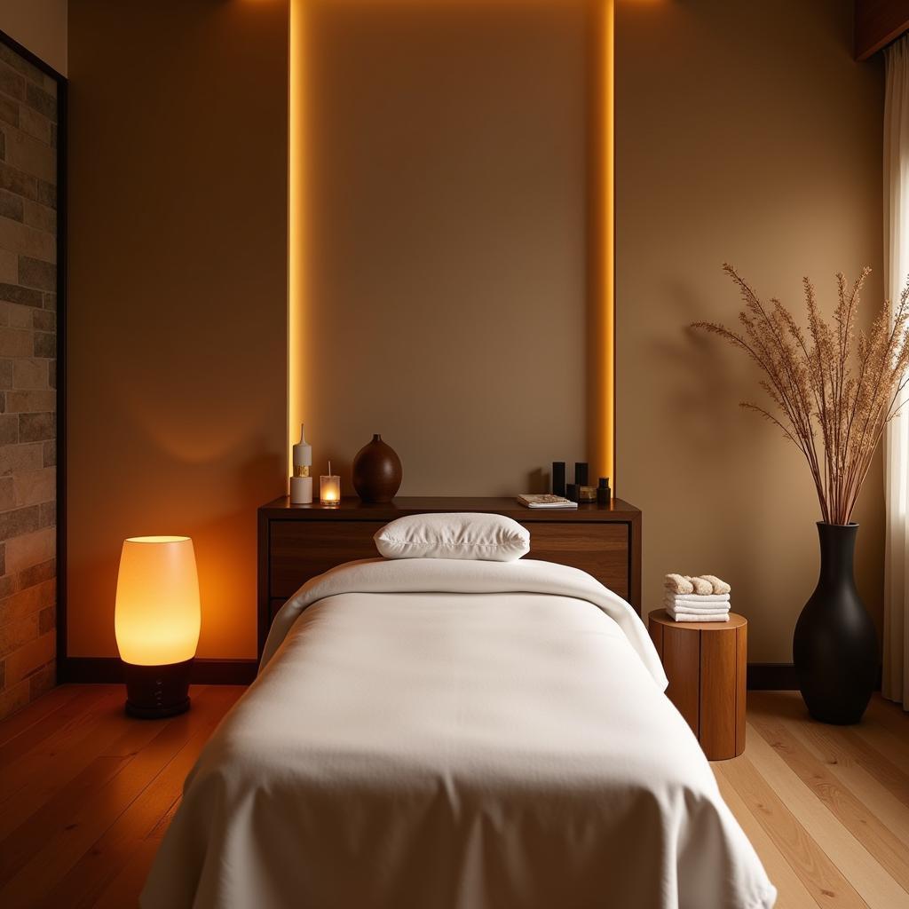 Luxurious spa treatment room in Delhi