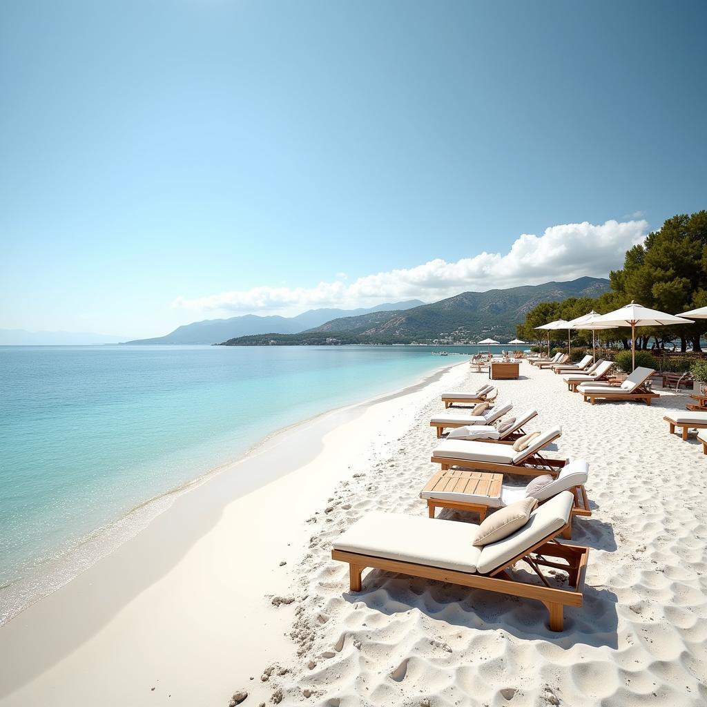 Private Beach at Caresse Resort Bodrum