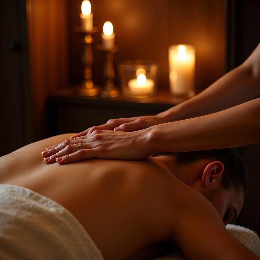 Relaxing massage at a Chamonix hotel spa