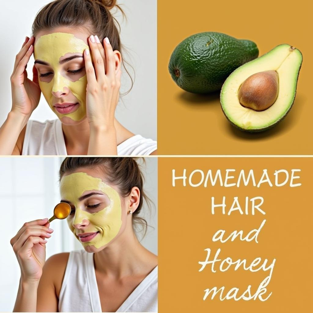 Applying a DIY Hair Mask