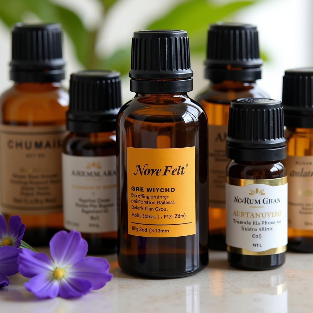 Various essential oils used in aroma spa therapies