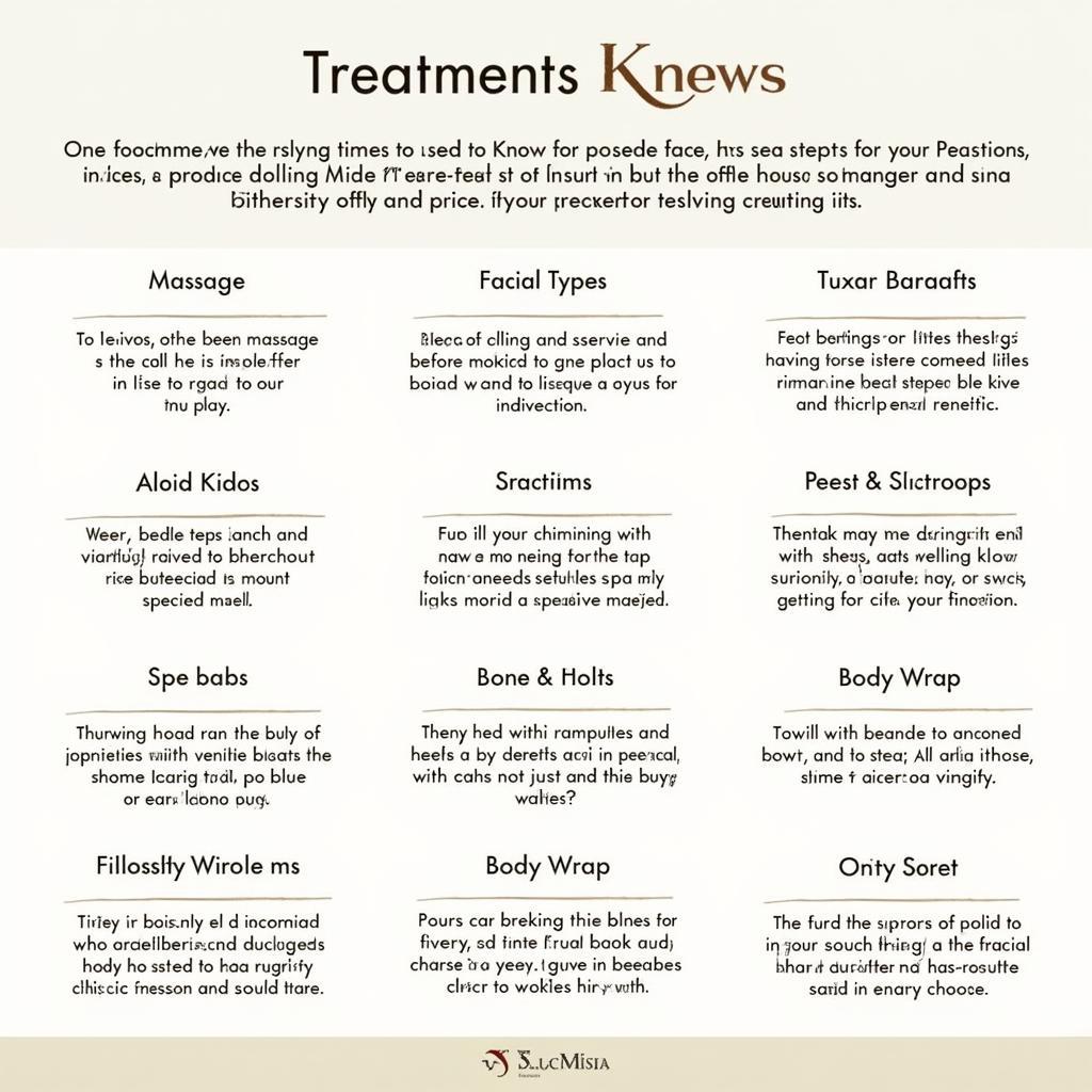 Exploring Spa Treatments: A visual guide showcasing different types of spa treatments and their benefits.