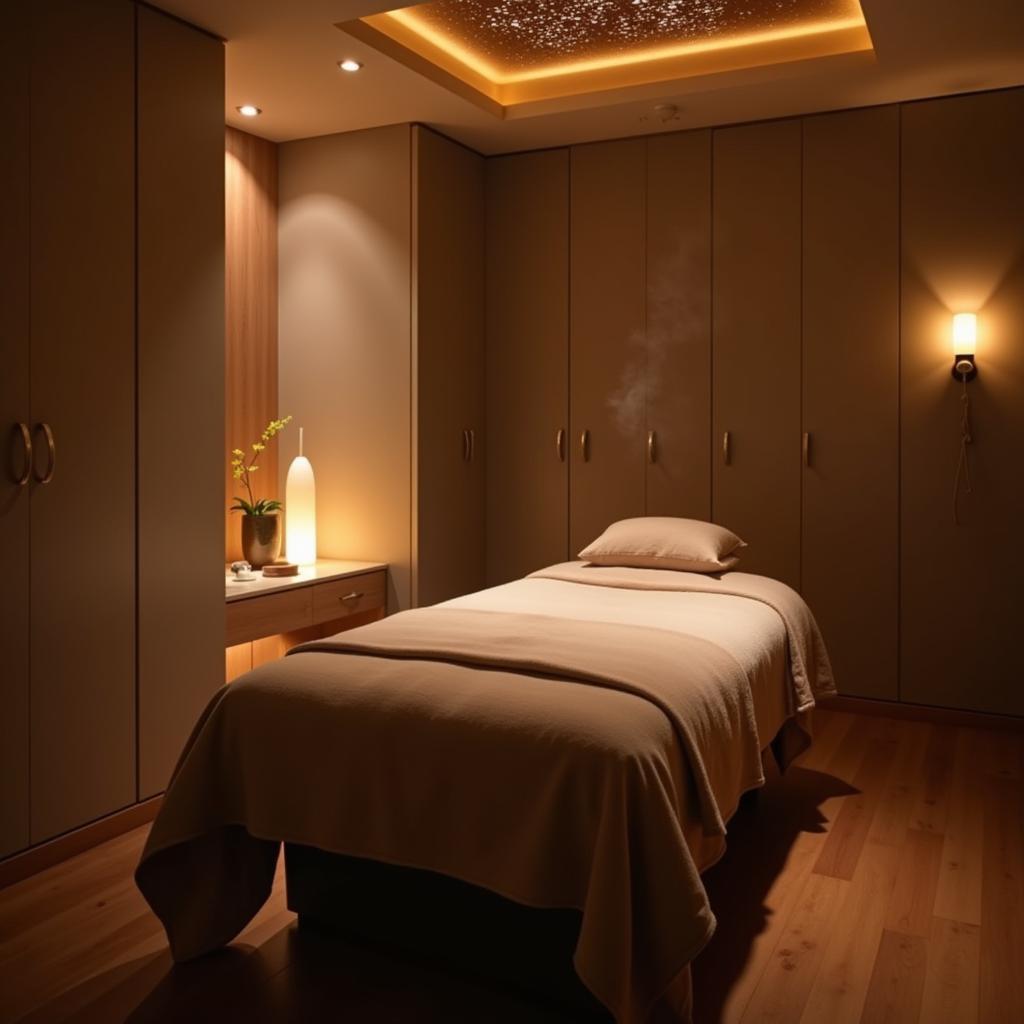 A serene spa treatment room designed for focus and relaxation.