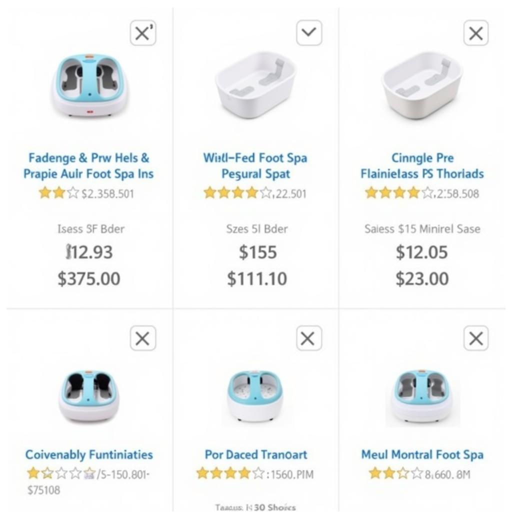 Foot Spa Options at Walmart