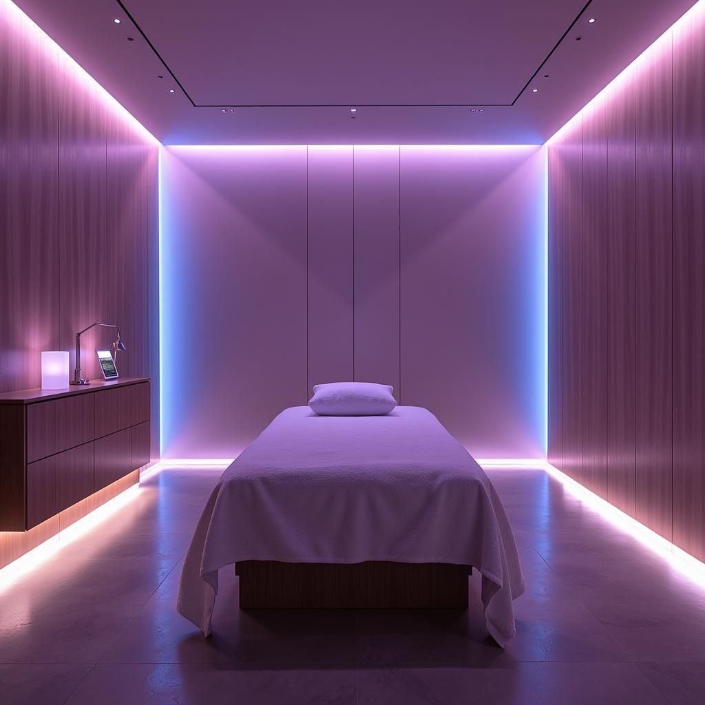 Futuristic Spa Treatment Room with Advanced Technology