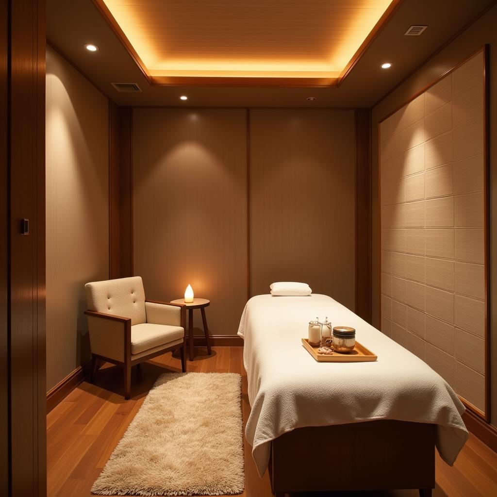 Serene and Private Treatment Room in a Korean Spa