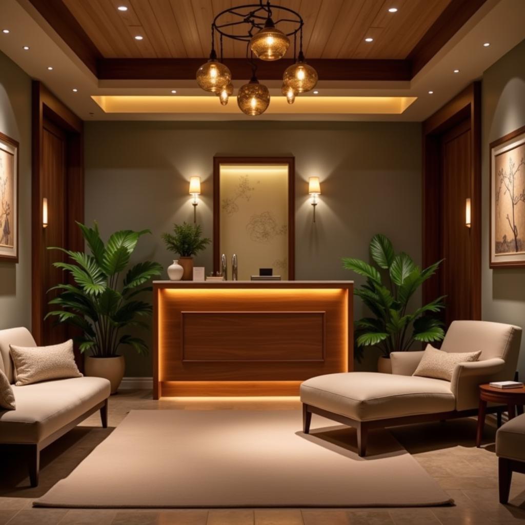 Serene Reception Area at La Thai Spa