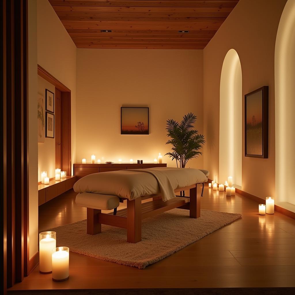 Serene and calming interior of a Lagomandra beach spa