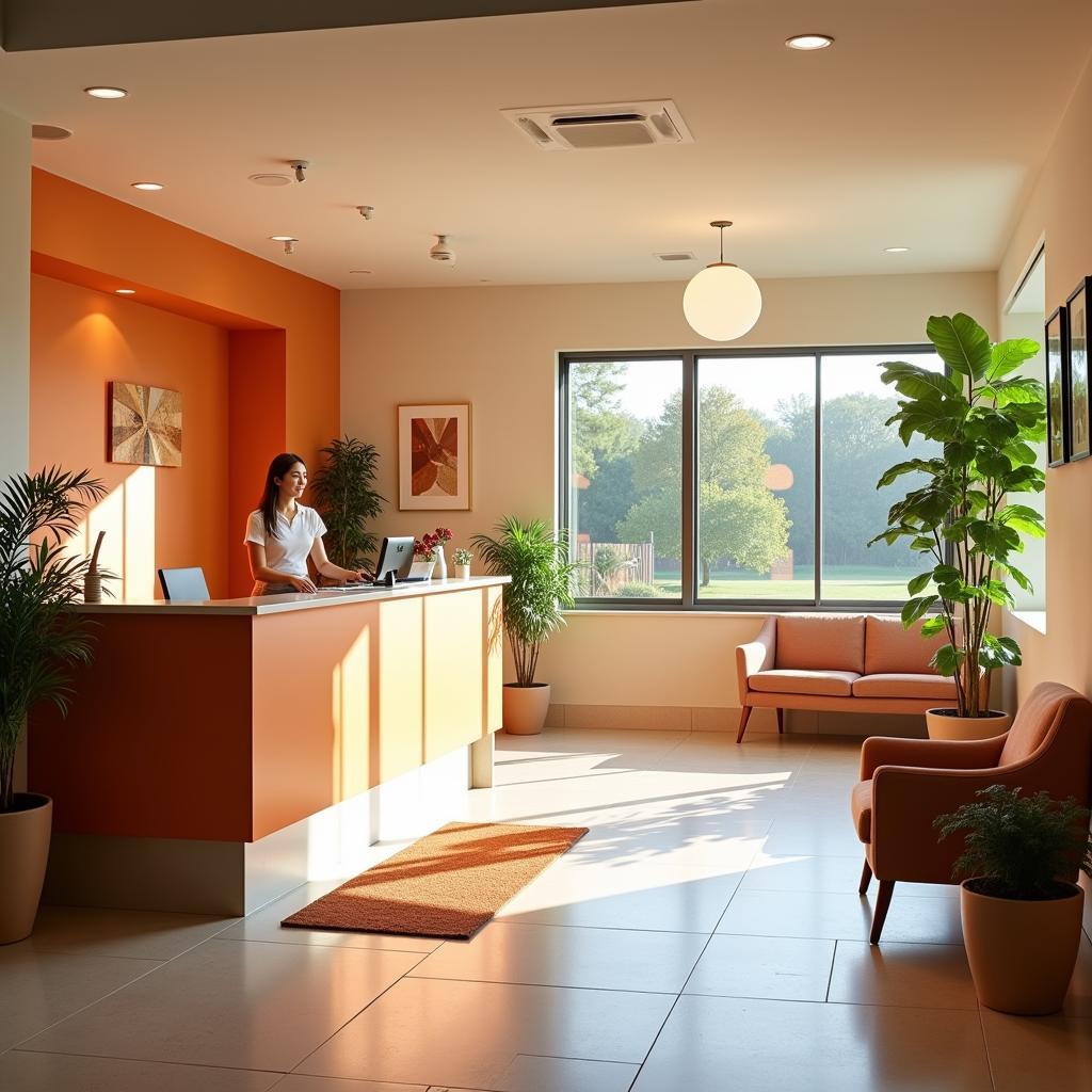 Tranquil Reception Area of the Spa