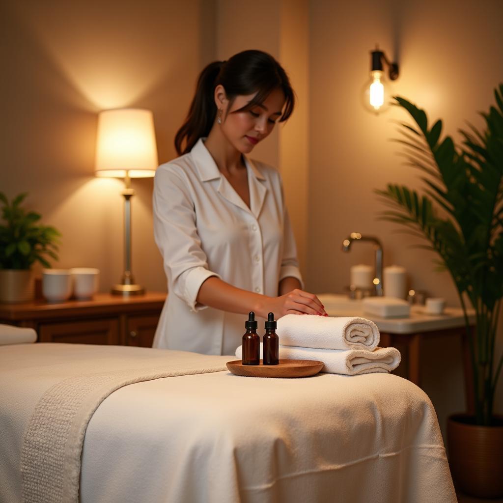 Serene Spa Treatment Room in Lanzarote