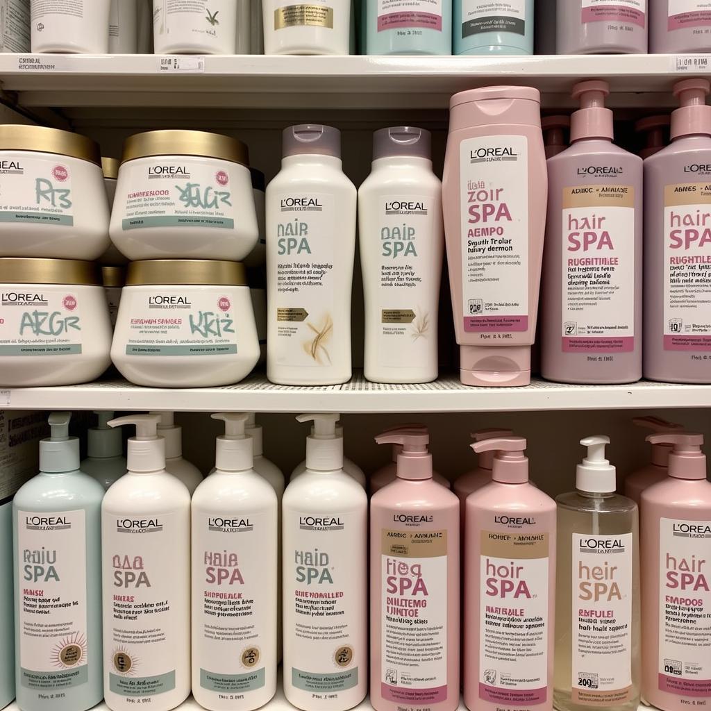 L'Oreal Hair Spa Product Range Display