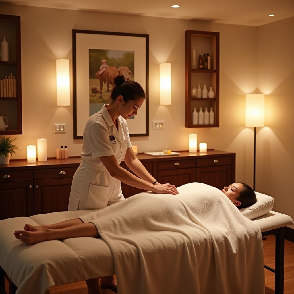 Relaxing massage therapy at a spa in Gurugram