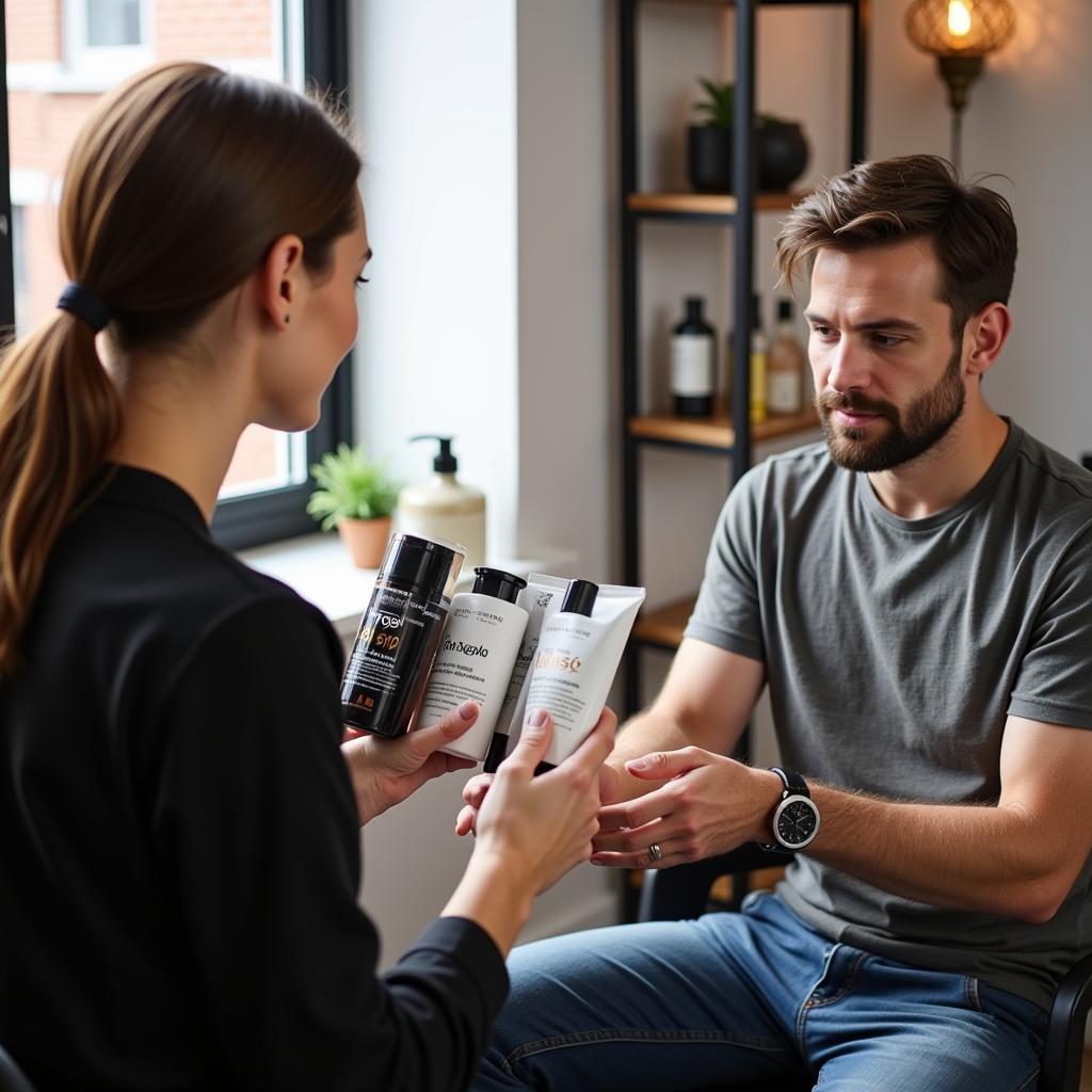 Men Choosing Hair Spa Treatment