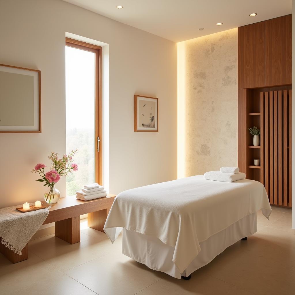 Modern Spa Treatment Room with Calming Decor