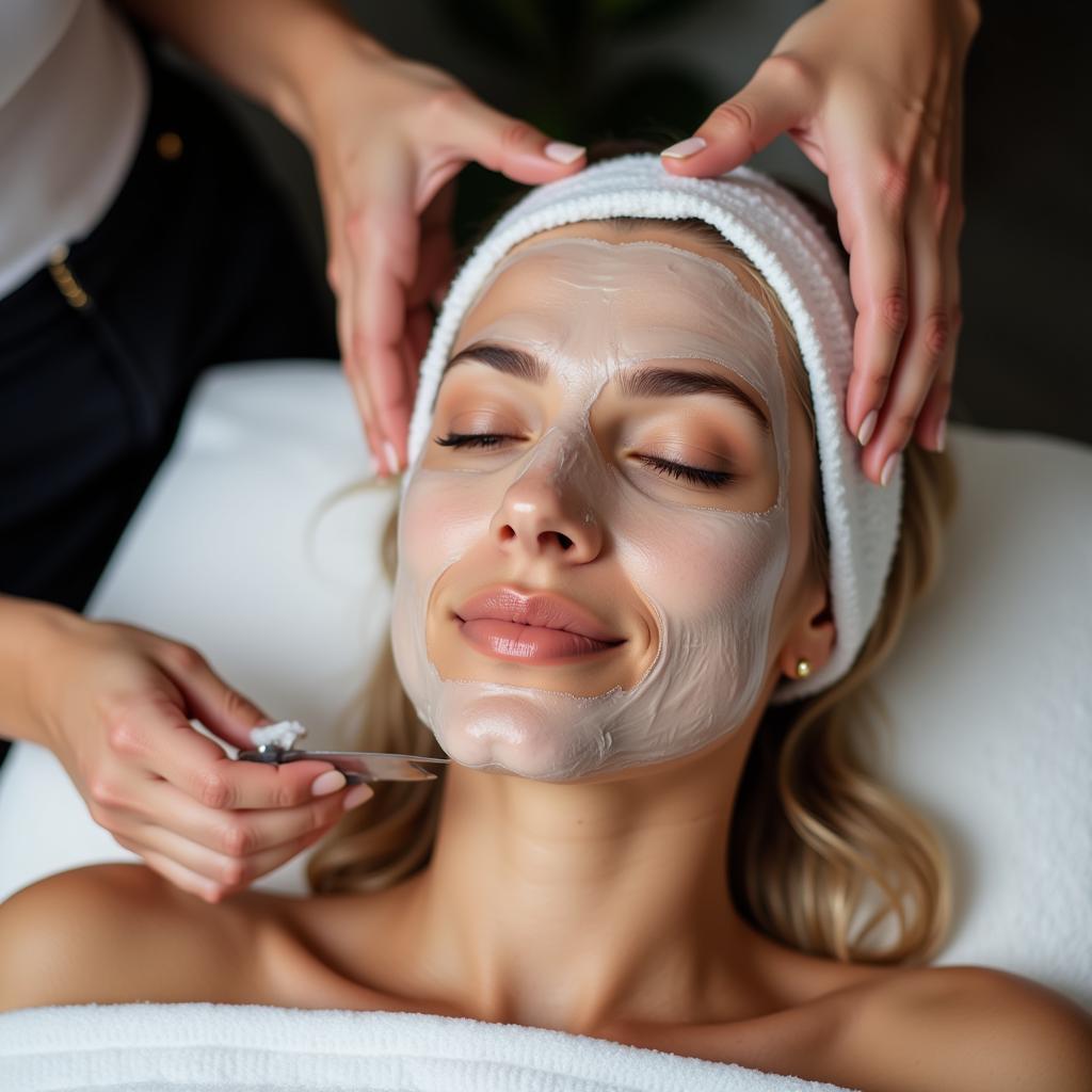 Revitalizing facial at a park ave day spa