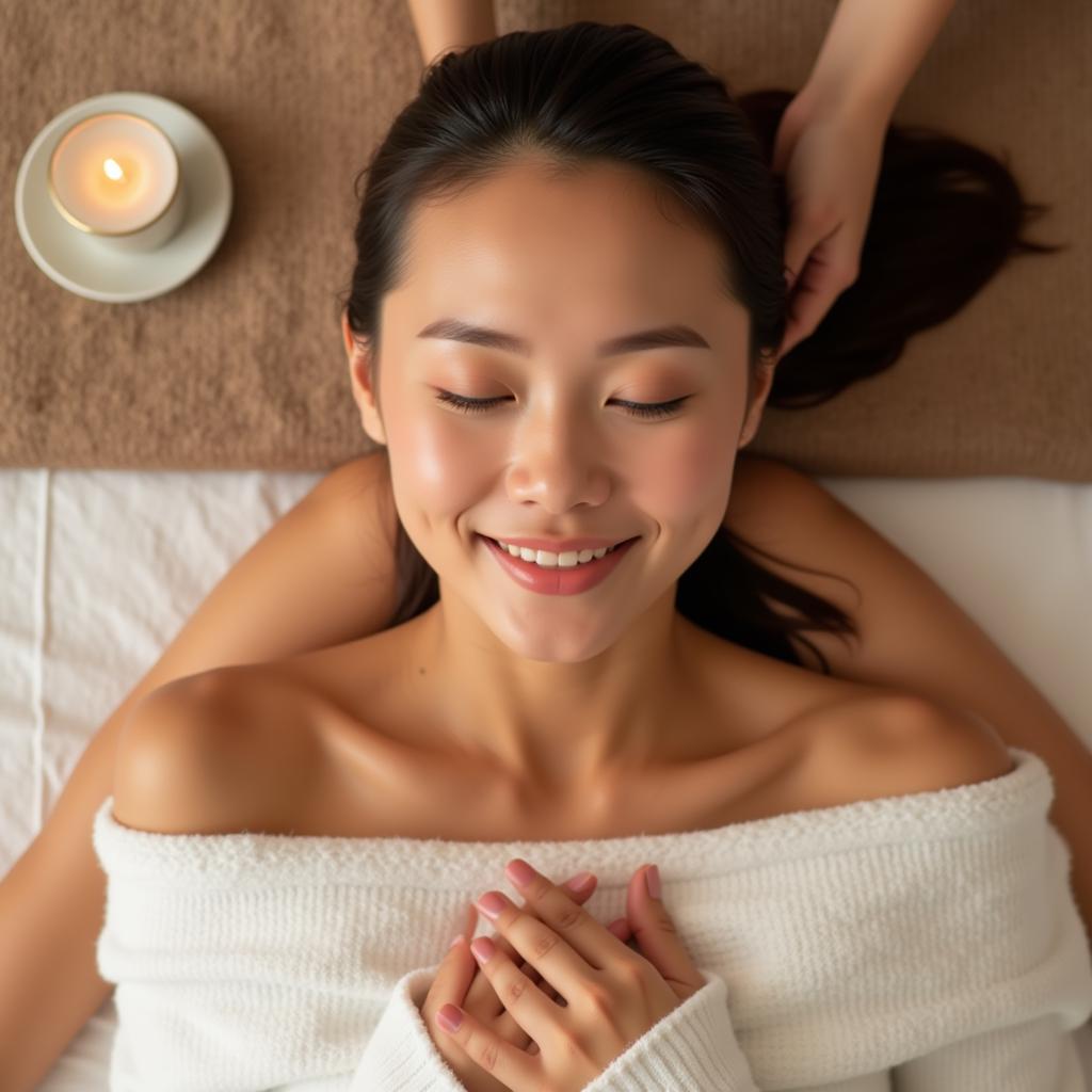 Relaxed Woman Enjoying Spa Treatment