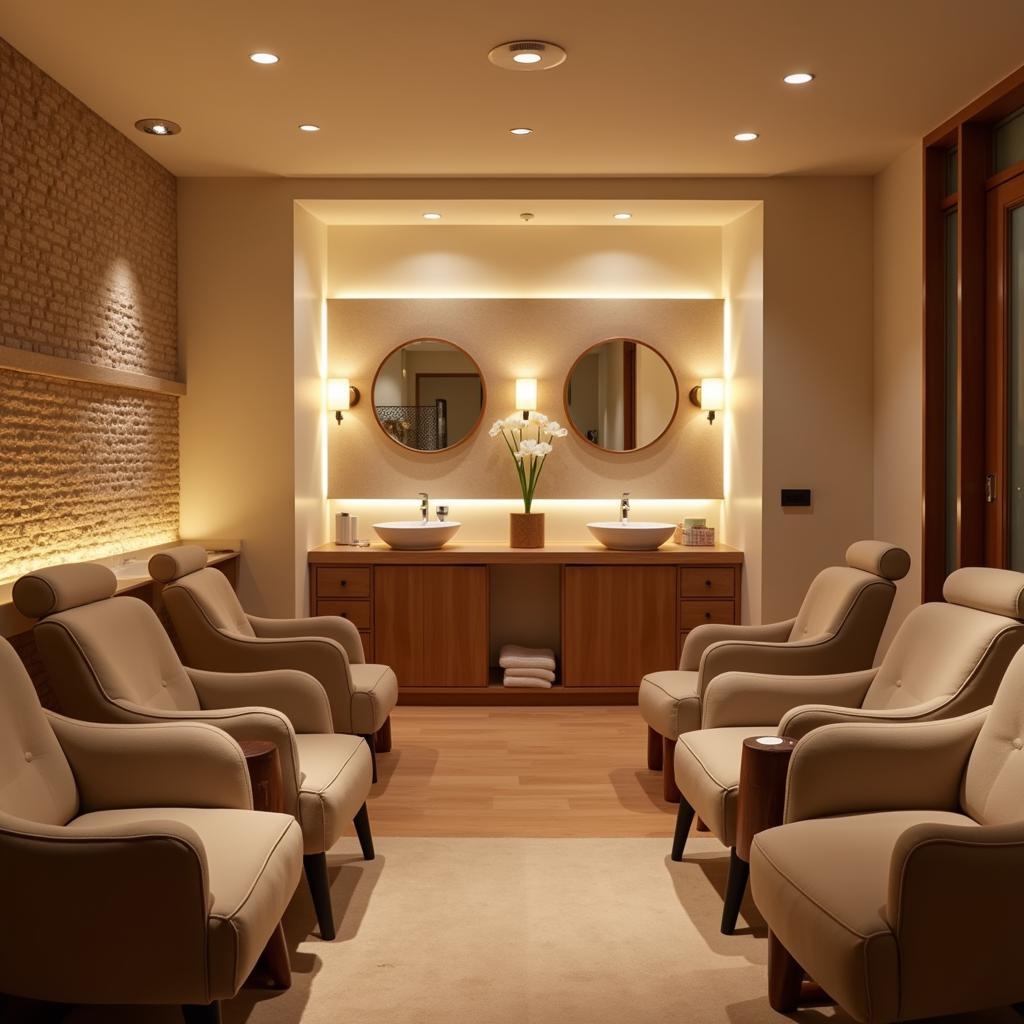 Relaxing Atmosphere of a Hair Spa