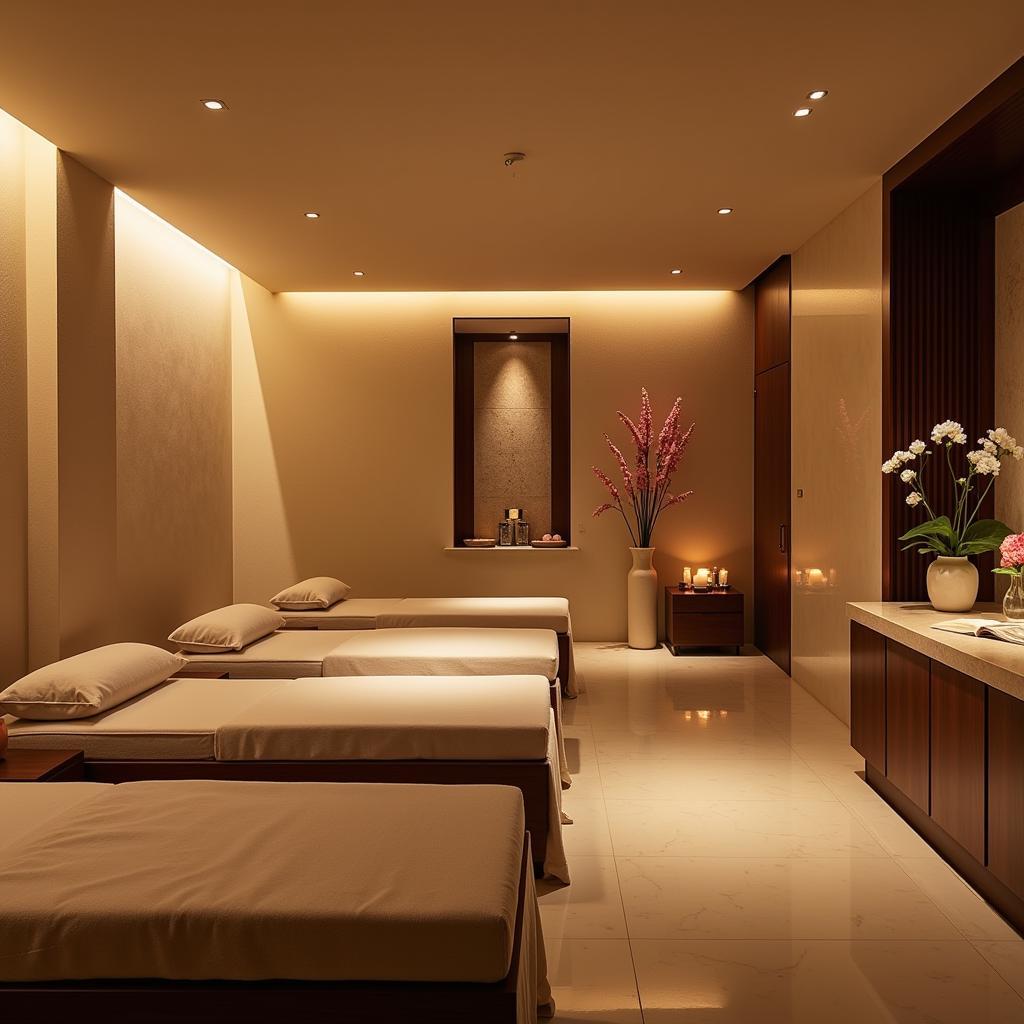 Calming and relaxing spa environment in Delhi