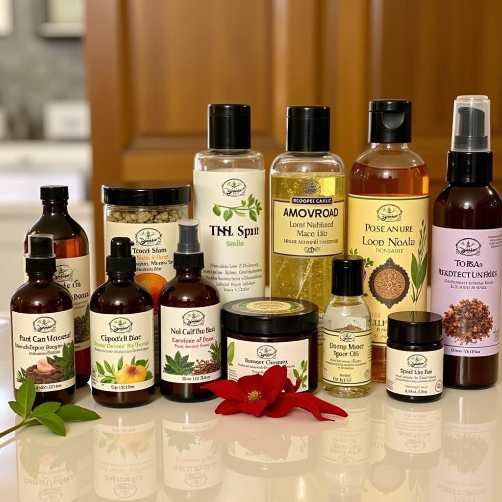 Ayurvedic products used at Roopa Elite Mysore Spa