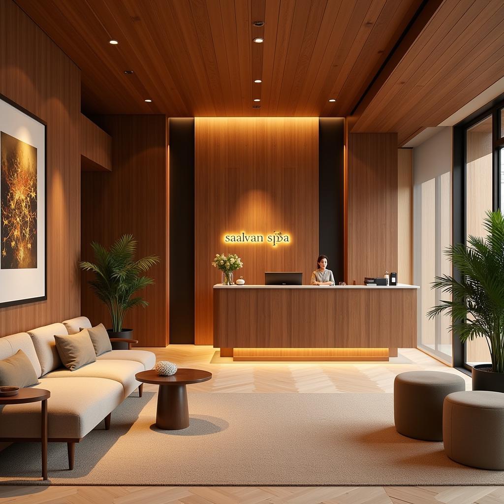 Welcoming Reception Area at Saalvan Spa