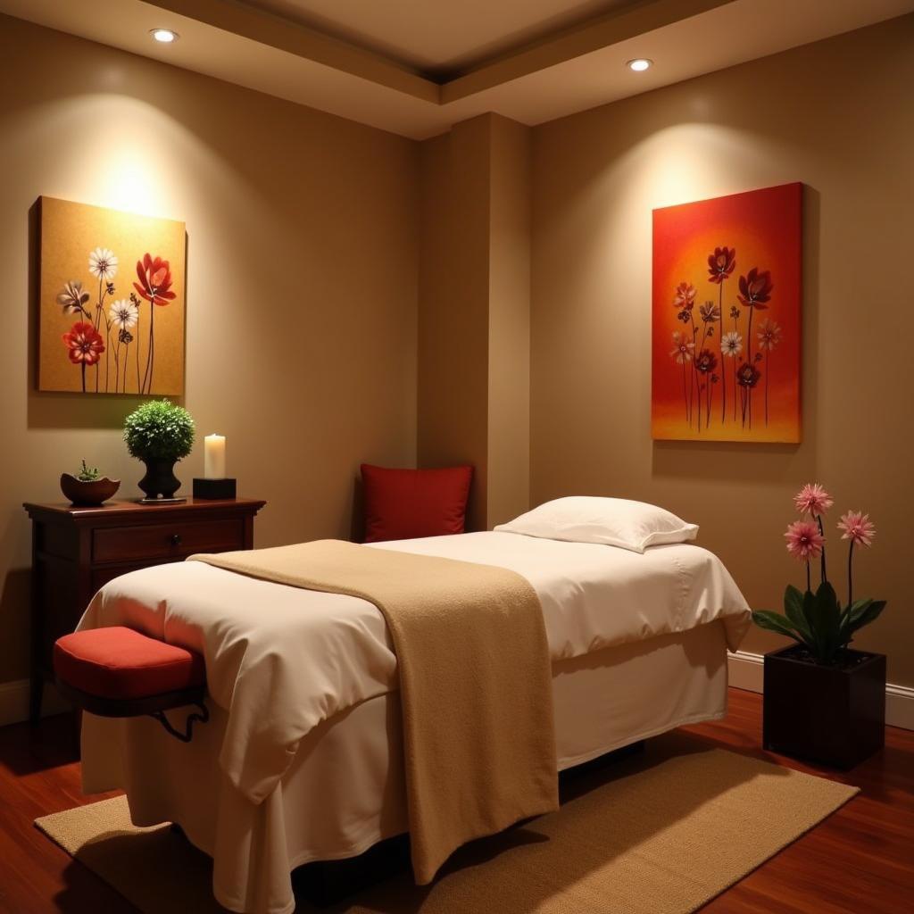 Serene and private treatment room at a Seasons Spa