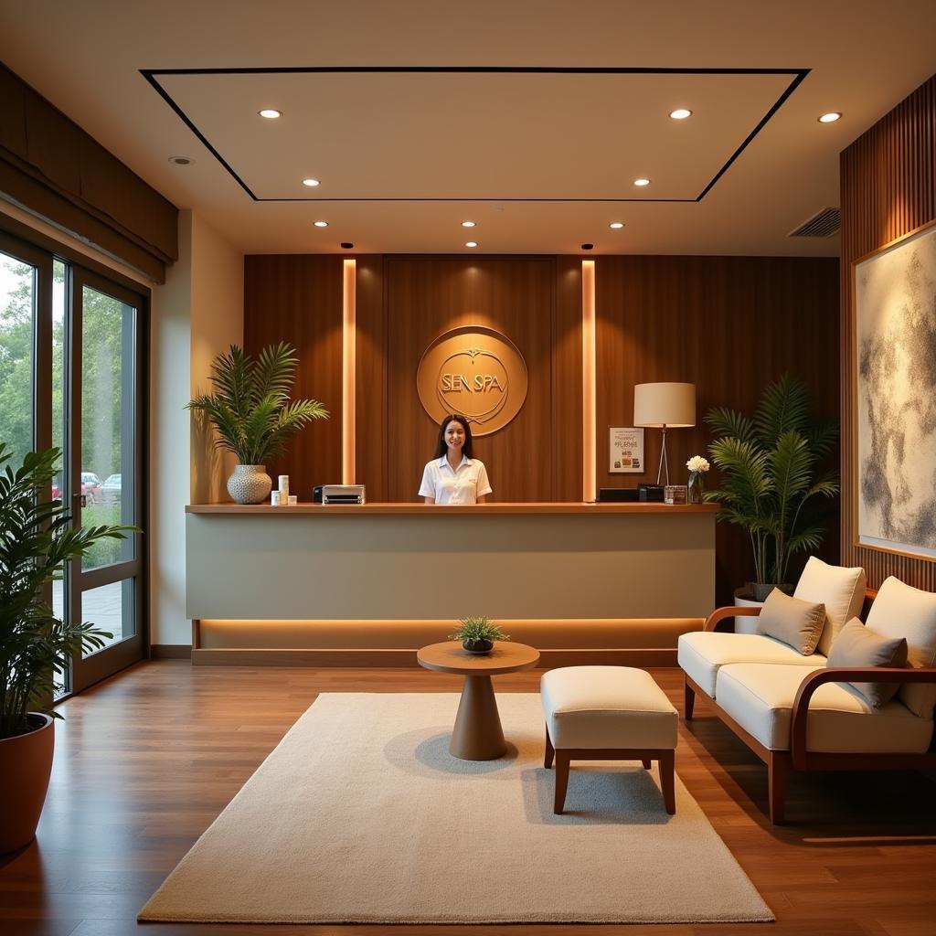 Tranquil reception area at Sen Spa Roxy