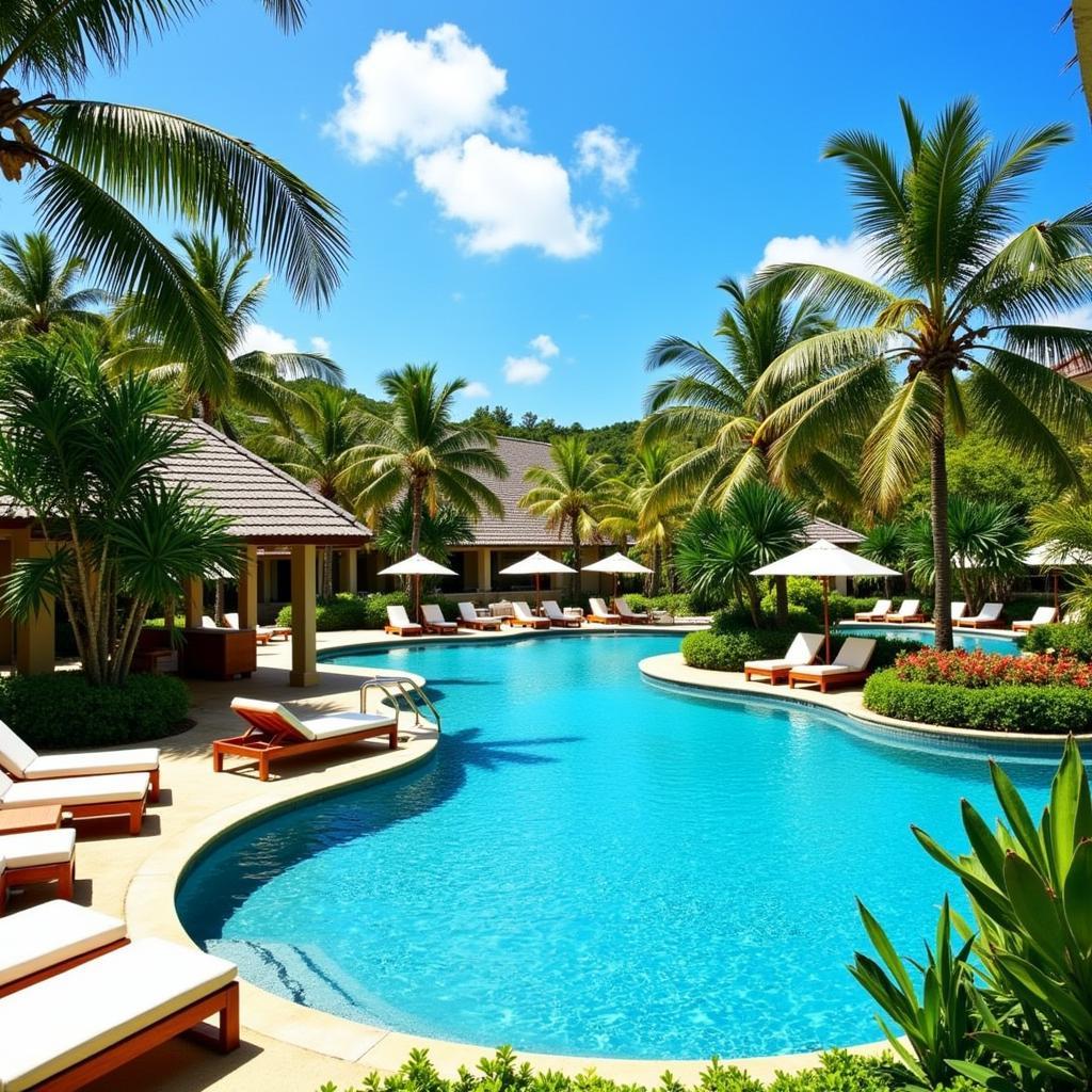 Pool Area at Shangri-La Mactan