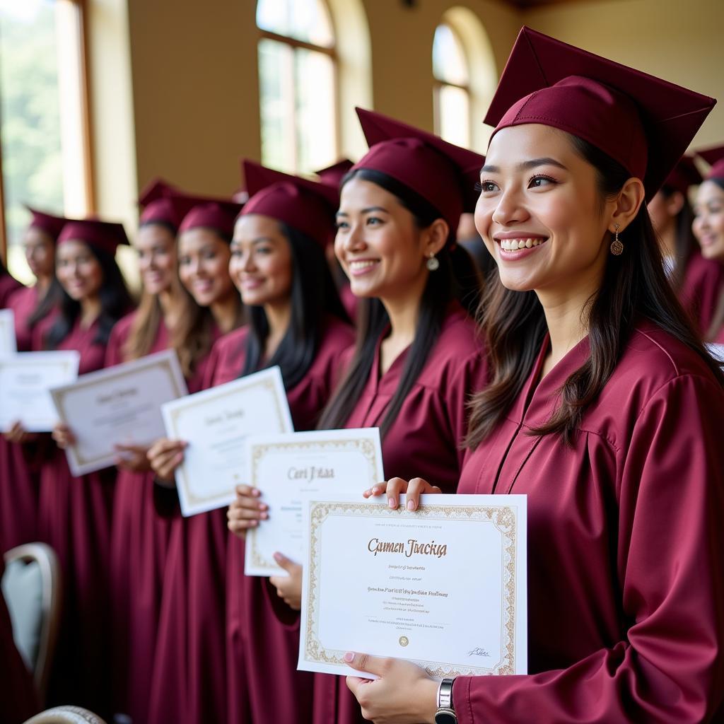 Spa college Bhopal graduation ceremony with graduates in robes