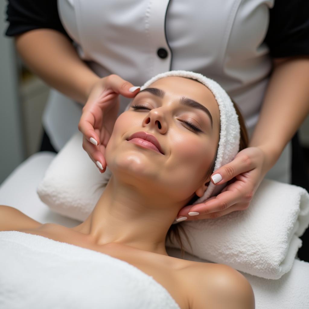 Rejuvenating facial by a spa girl in Ahmedabad