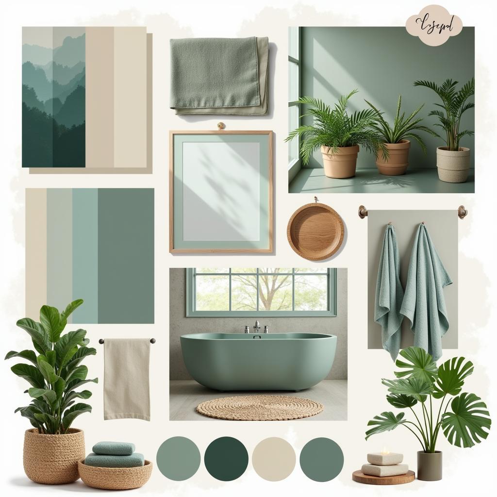 Calming Color Palette for a Spa Kitchen