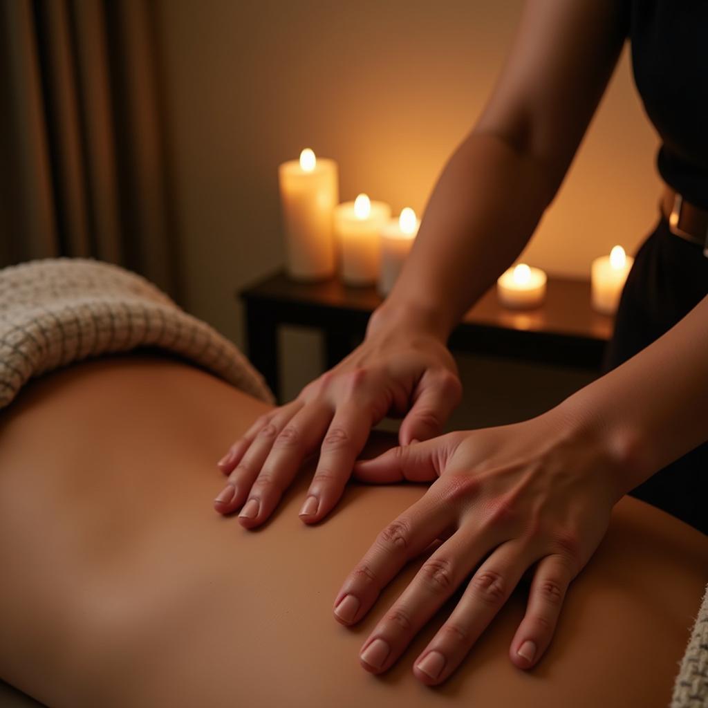 Massage therapy at The Pierre Spa