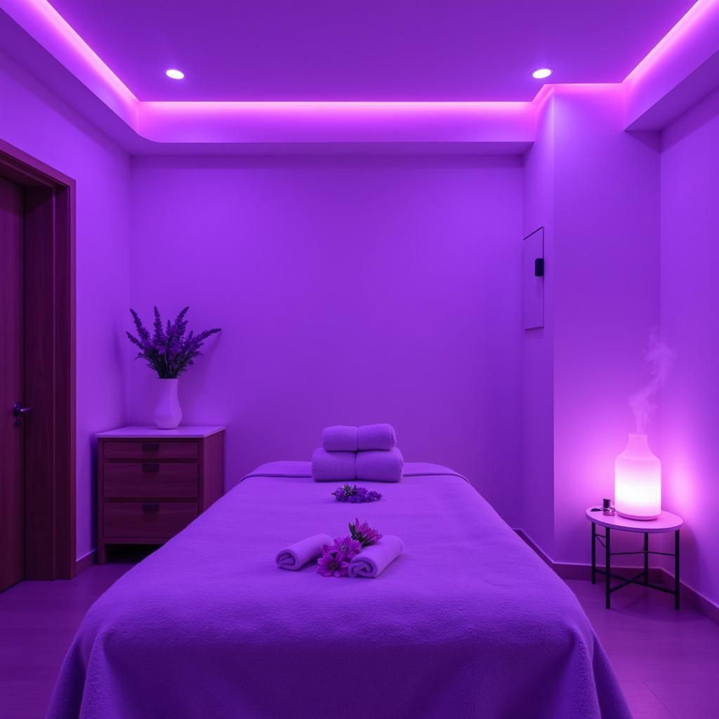 Relaxing Violet Spa Treatment Room