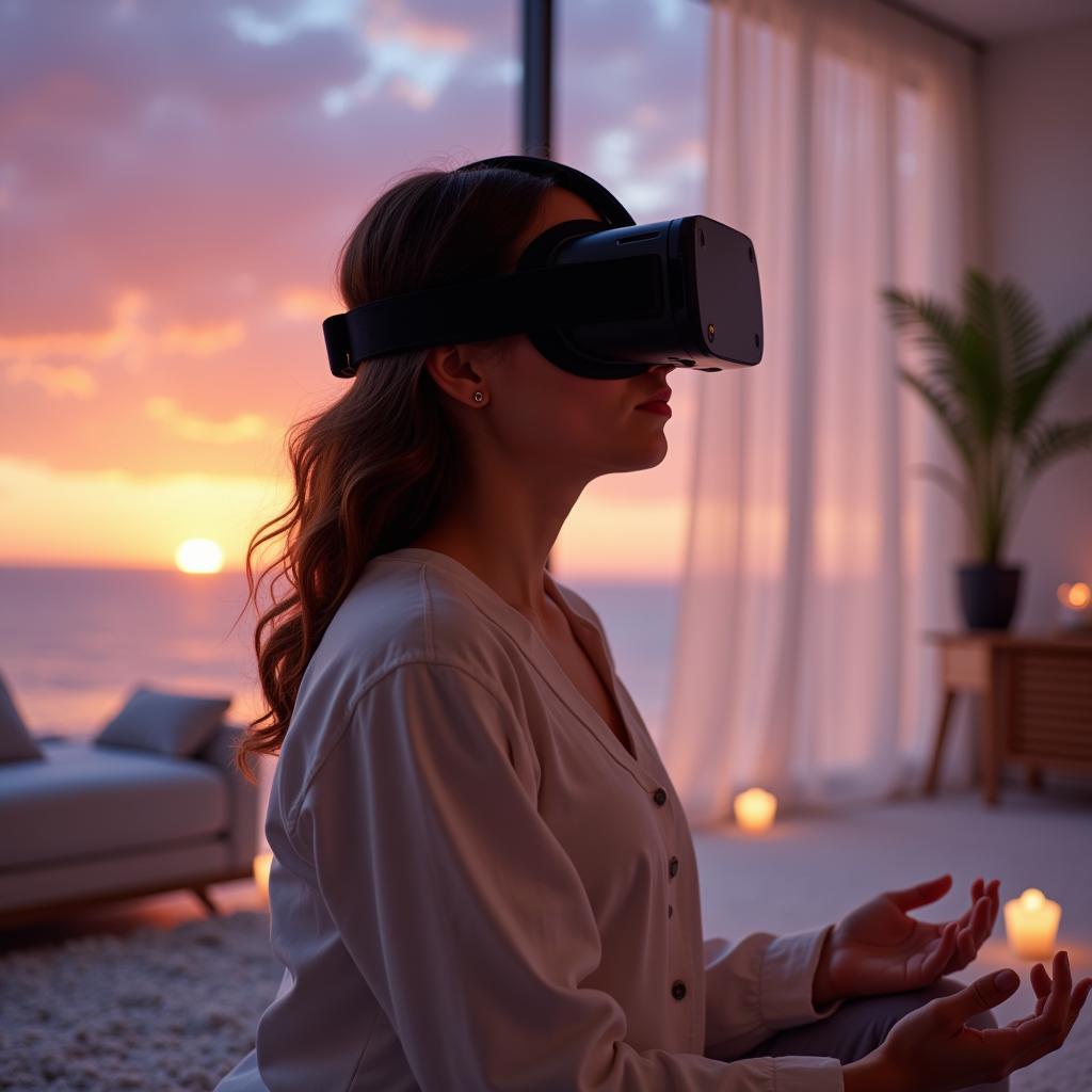 Virtual Reality Meditation Experience in a Futuristic Spa