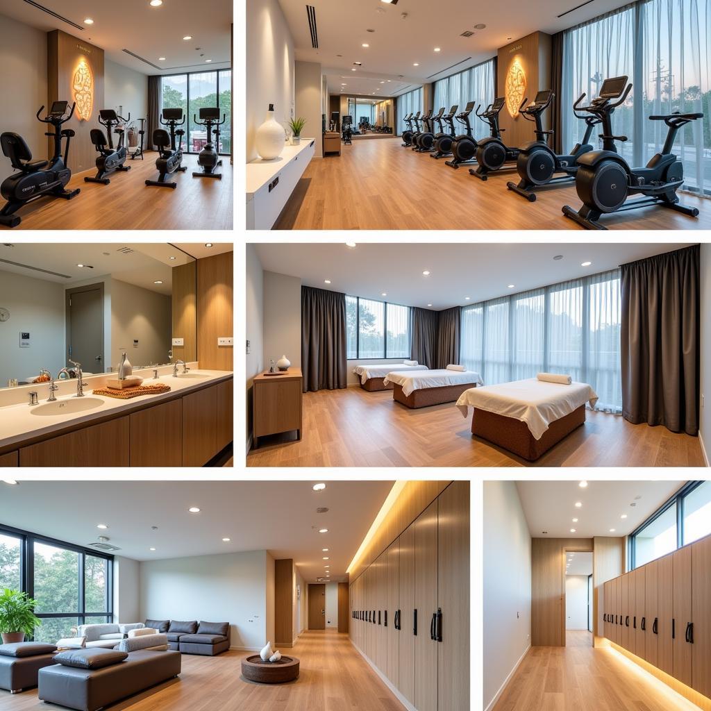 Modern and well-equipped facilities in a wellness club.