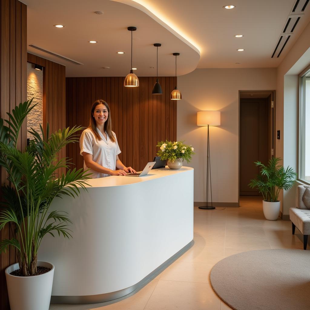 White Orchid Spa Reception Area